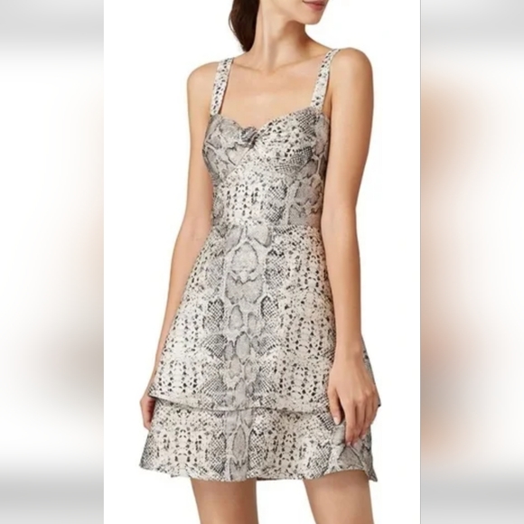 Hutch Dresses & Skirts - Hutch Size.6Keeley Fit & Flare Dress Silver Black Gold Snake Skin.like New.